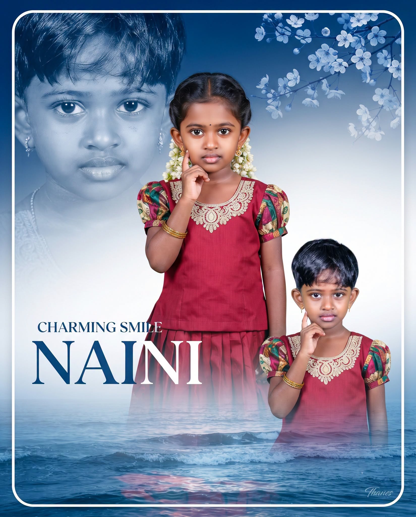 Charming Smile Naini Cinematic Portrait Poster