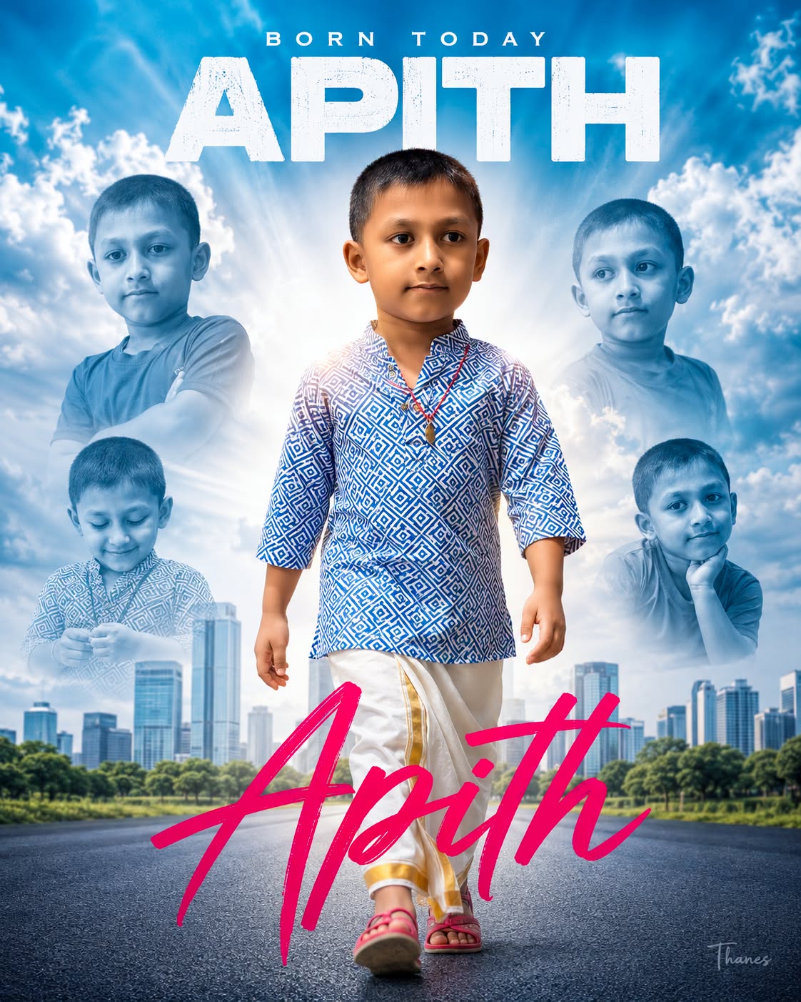 Born Today Cinematic Birthday Poster