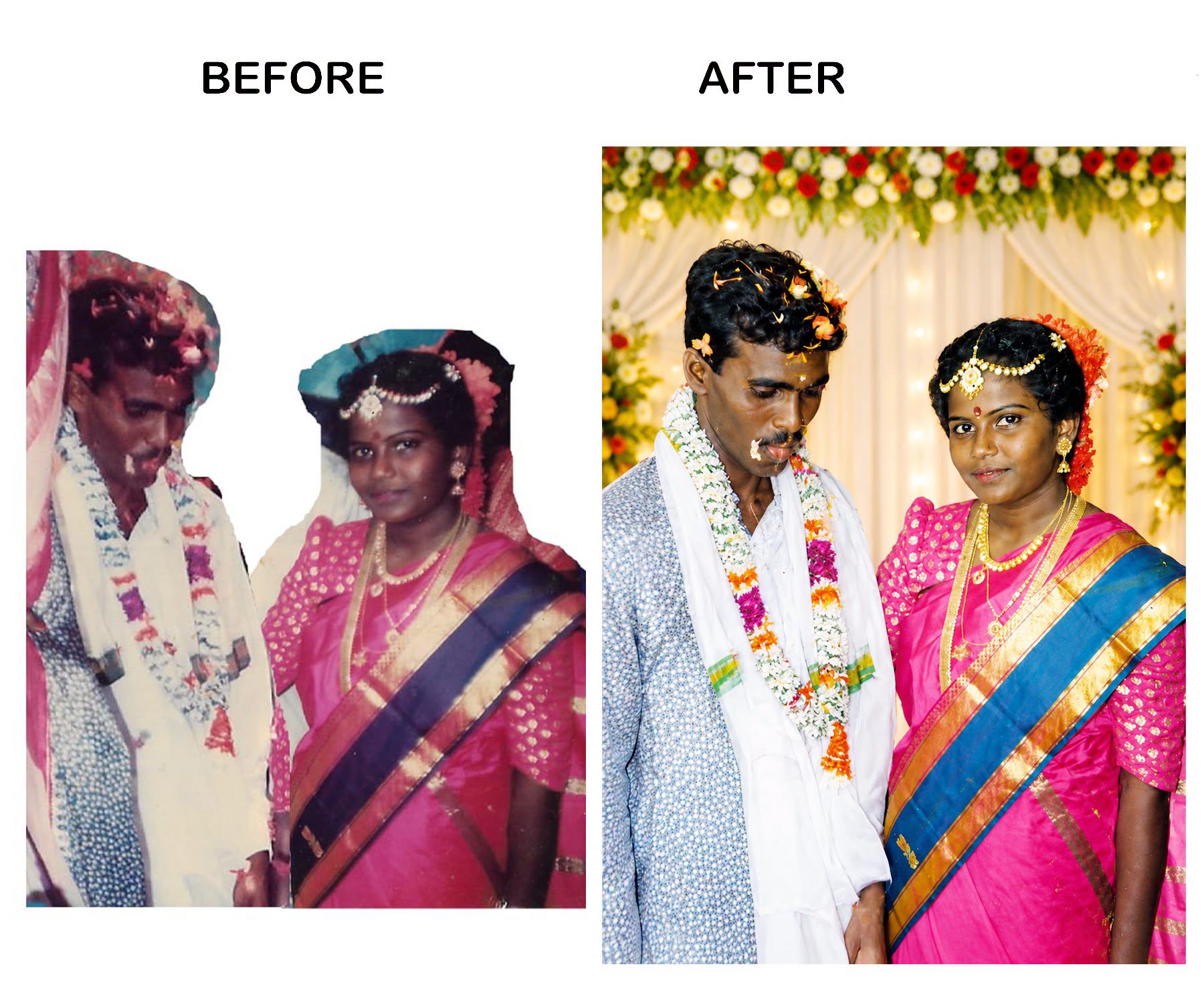 Traditional South Indian Wedding Photo Restoration