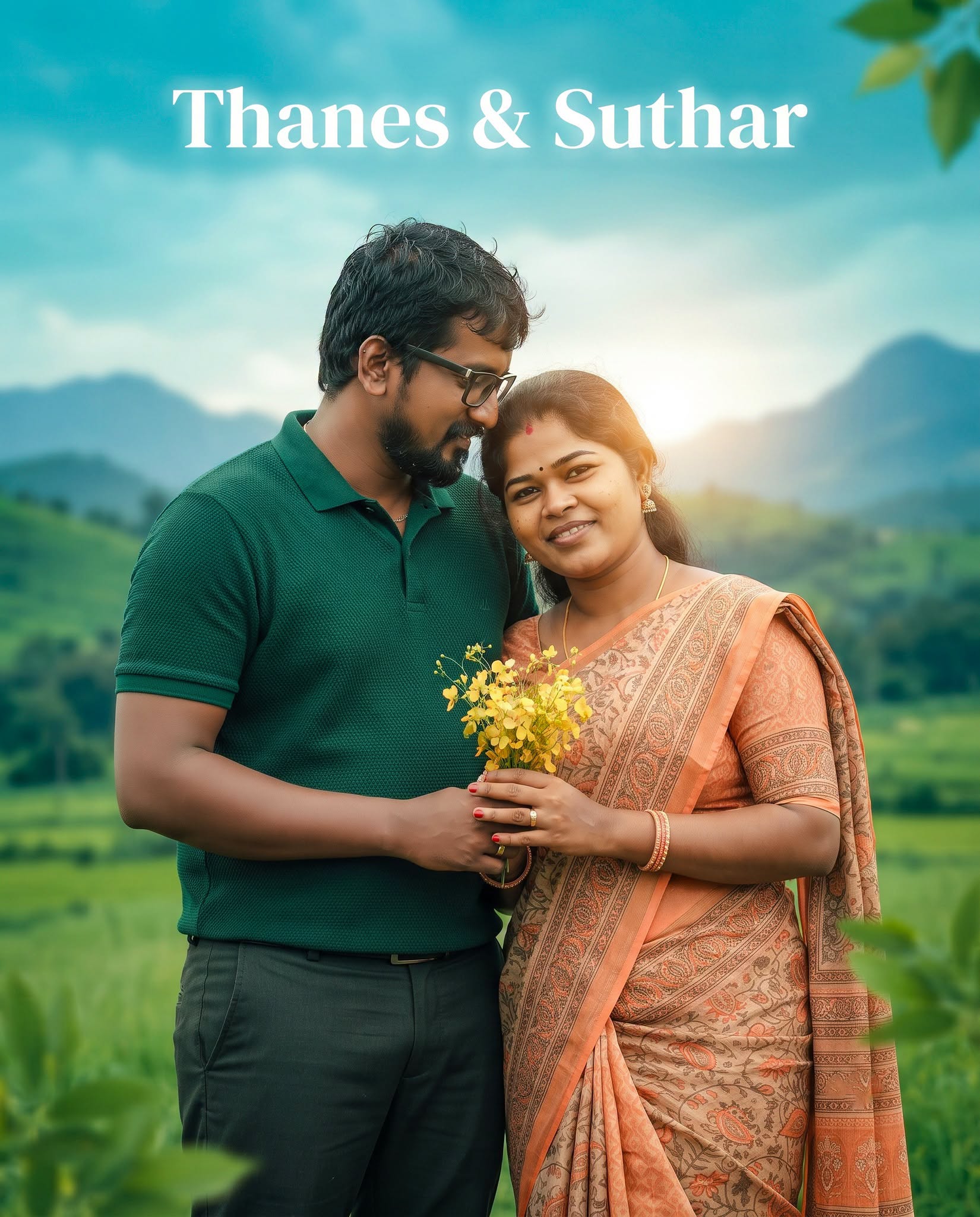 Countryside Romantic Couple Poster