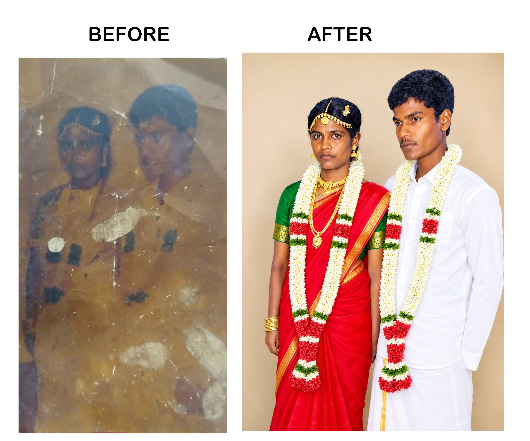 South Indian Wedding Photo Restoration