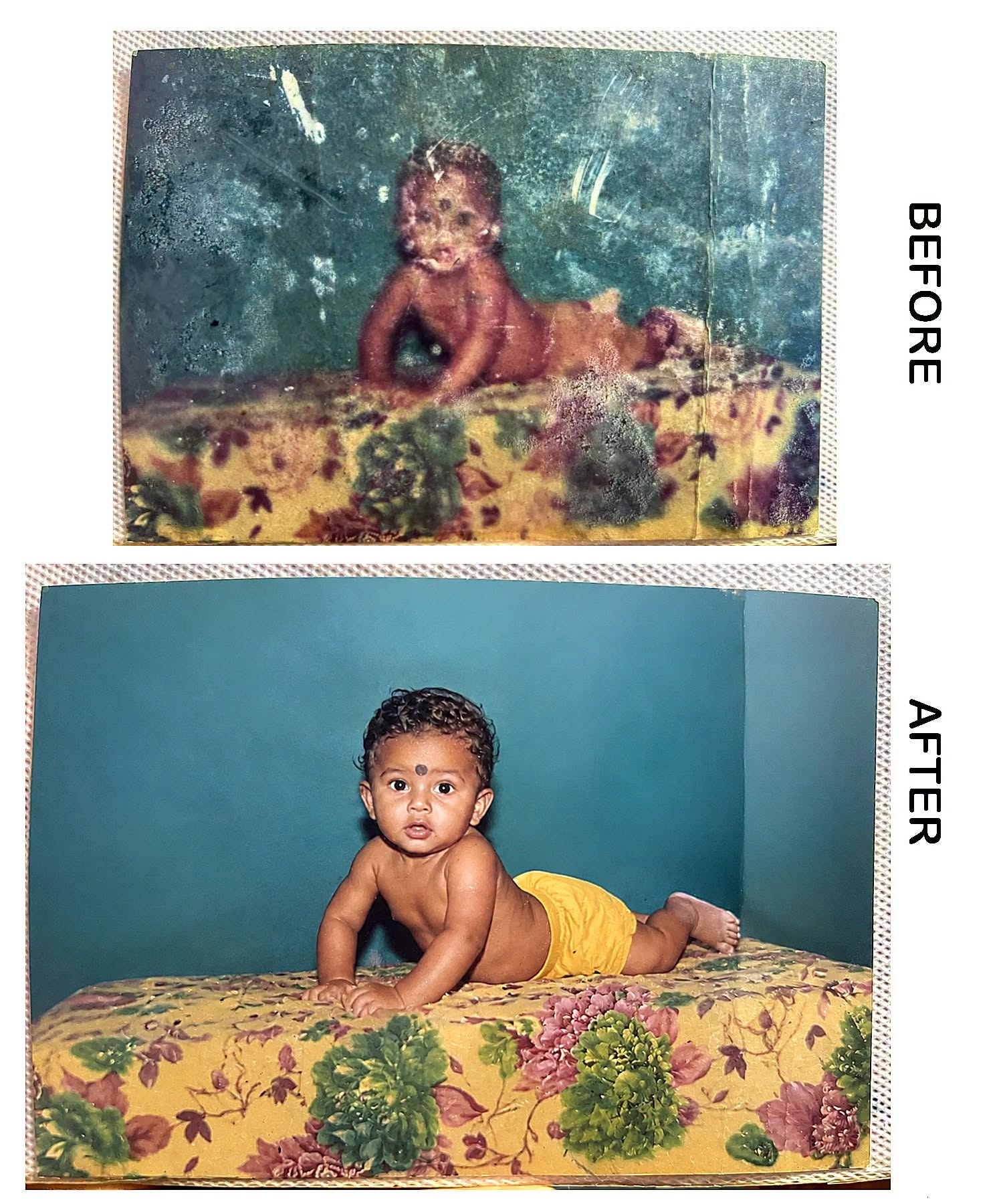 Vintage Baby Photo Restoration & Colorization