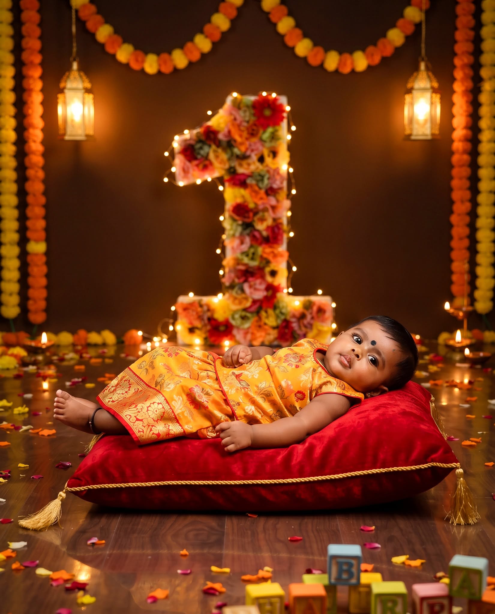 Luxury Baby Celebration — Golden Number 1