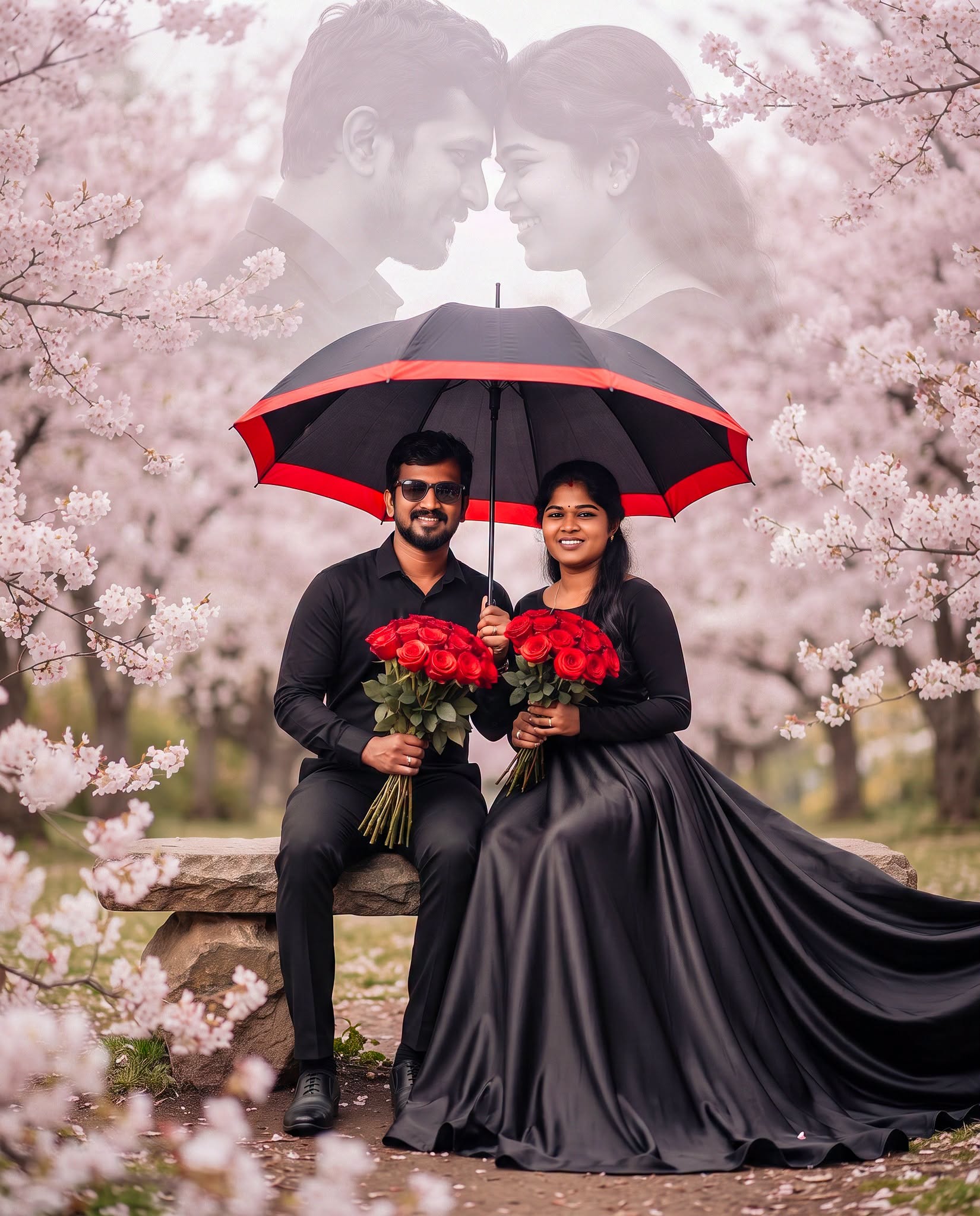 Couple Rose Garden Portrait