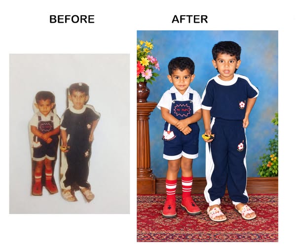 Vintage Children Portrait Restoration