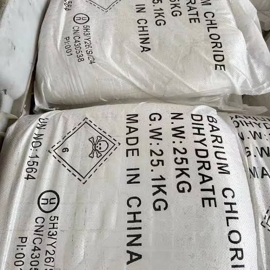 Barium Chloride (Technical Grade, Powder) in commercial industrial packaging