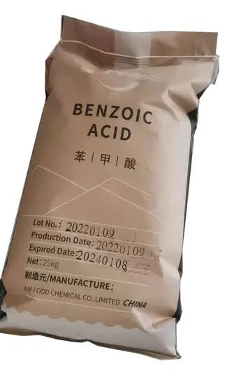Benzoic Acid (98% min, Standard Packaging) in commercial industrial packaging