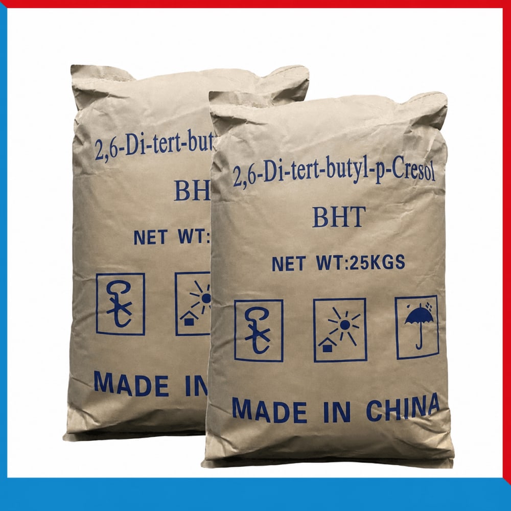 BHA F/G (Technical Grade, Powder) in commercial industrial packaging