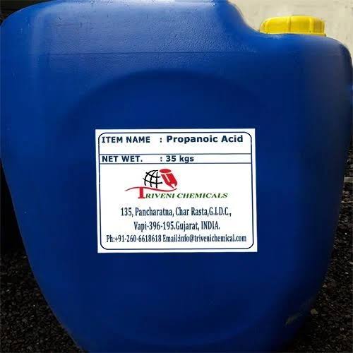 Propionic Acid FCCIV (Technical Grade, Liquid) in commercial industrial packaging