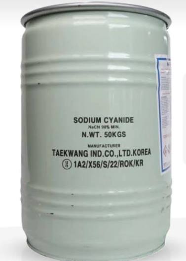 Sodium Cyanide (Briquettes 98% min Gold Extraction, Standard Packaging) in commercial industrial packaging