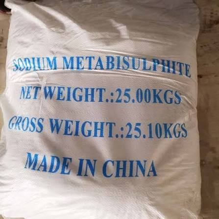 Sodium Metabisulphite (97% min, Standard Packaging) in commercial industrial packaging