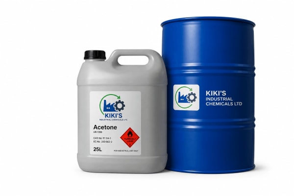 Industrial chemical drums and containers stocked by KIKI'S Industrial Chemicals