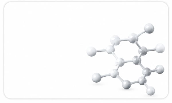 Three-dimensional molecular structure representing chemical identification