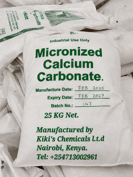 Micronized Calcium Carbonate (Ultra-Fine Technical Grade (D50 < 2.0 Micron), Ultra-Fine Micronized Powder) in commercial industrial packaging