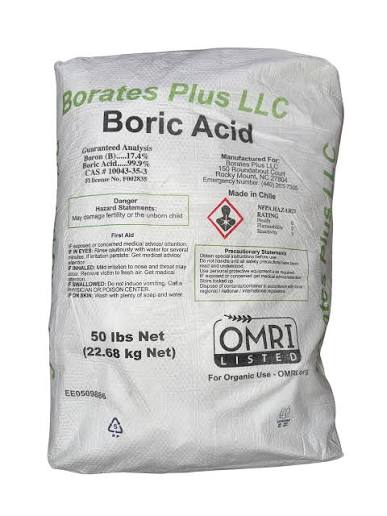 Boric Acid (Technical Grade, Powder) in commercial industrial packaging