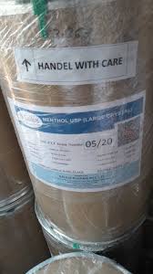 Menthol USP23 (Technical Grade, Liquid) in commercial industrial packaging