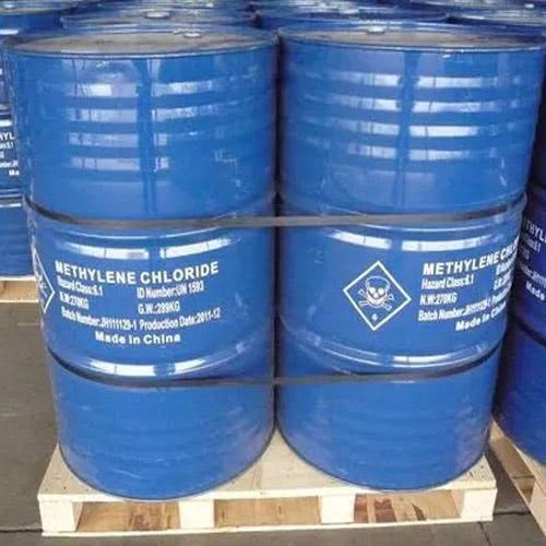 Methylene Chloride (Technical Grade, Liquid) in commercial industrial packaging
