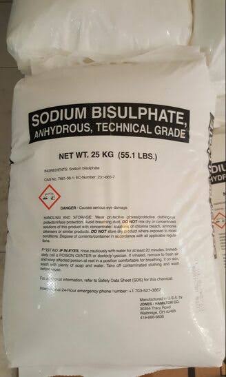 Sodium Bisulfite (Technical Grade, Powder) in commercial industrial packaging