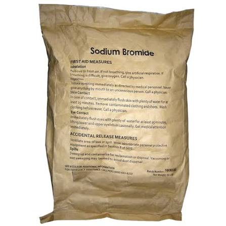 Sodium Bromide (Technical Grade, Powder) in commercial industrial packaging
