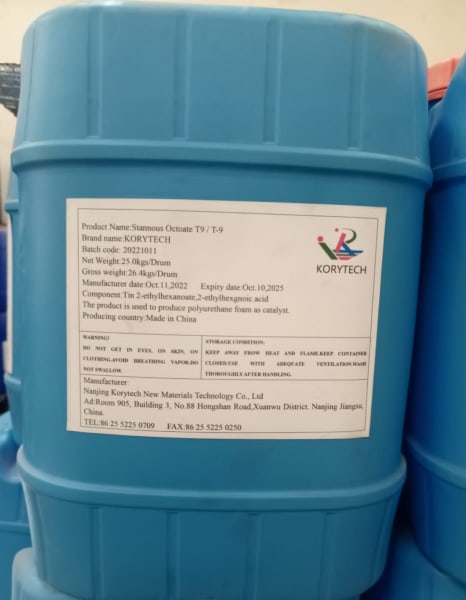 Tin Catalyst ( Stannous Octoate T-9 ) (PU Foam Gelling Catalyst, Standard Packaging) in commercial industrial packaging