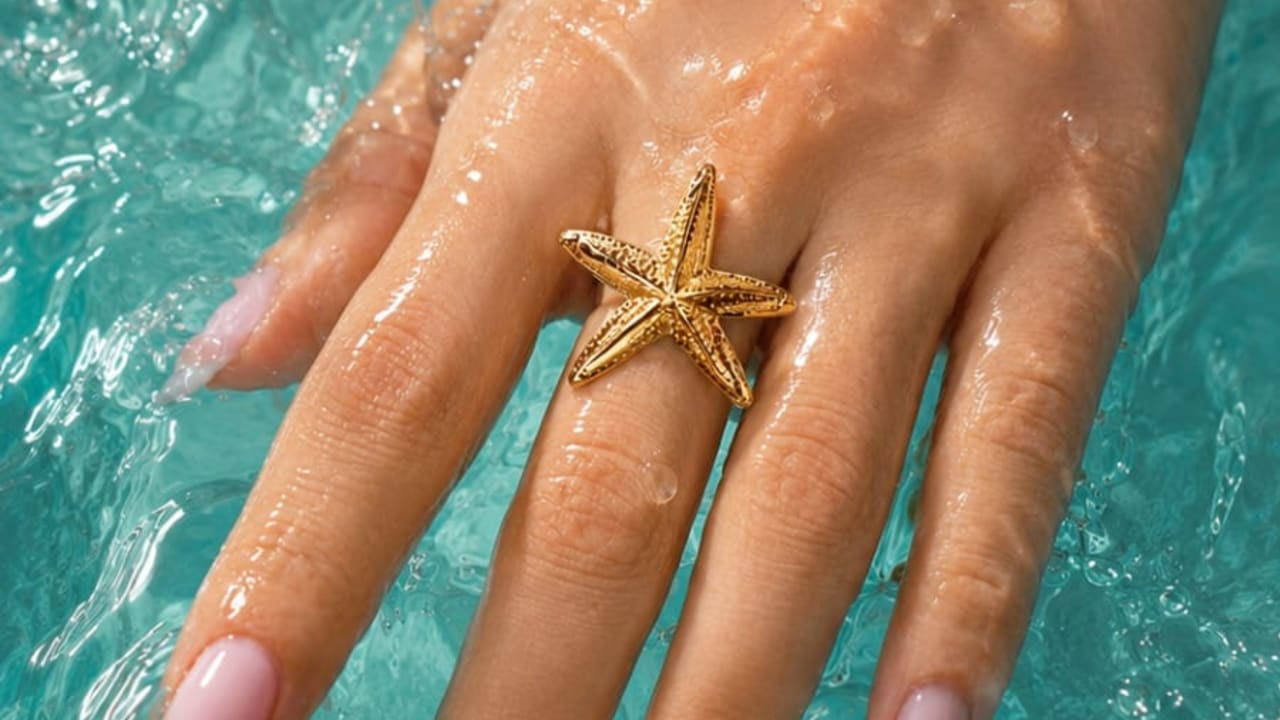 ORVYRA jewellery worn by a model
