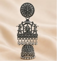 Radhe Krishna Oxidised Jhumka