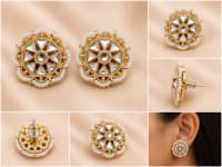 Golden Stud Earrings