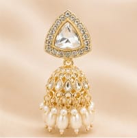 Noor Golden Pearl Jhumka