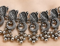 Peacock Oxidised Silver Choker Set
