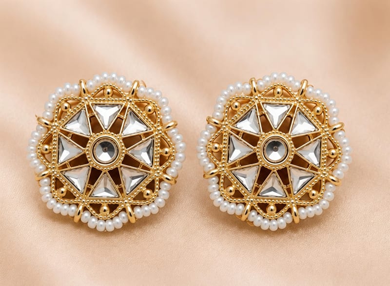 Golden Stud Earrings