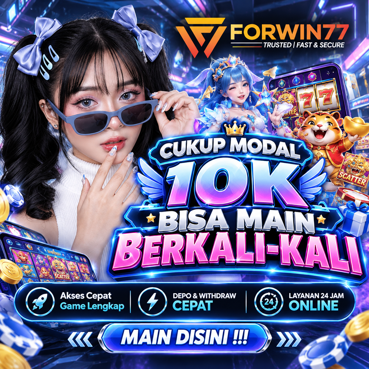 FORWIN77 ~ Cukup Modal 10k Bisa Main Berkali-Kali