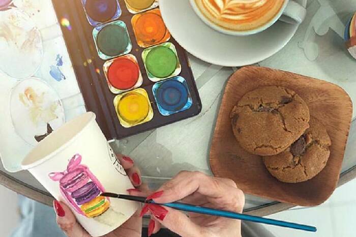 This is Sketch Art Cafe and Sketch Studio  Drawing painting and sculpting  are all on the menu at this cool new spot  Read all about it  httpbitlySketchStudio  By Whats