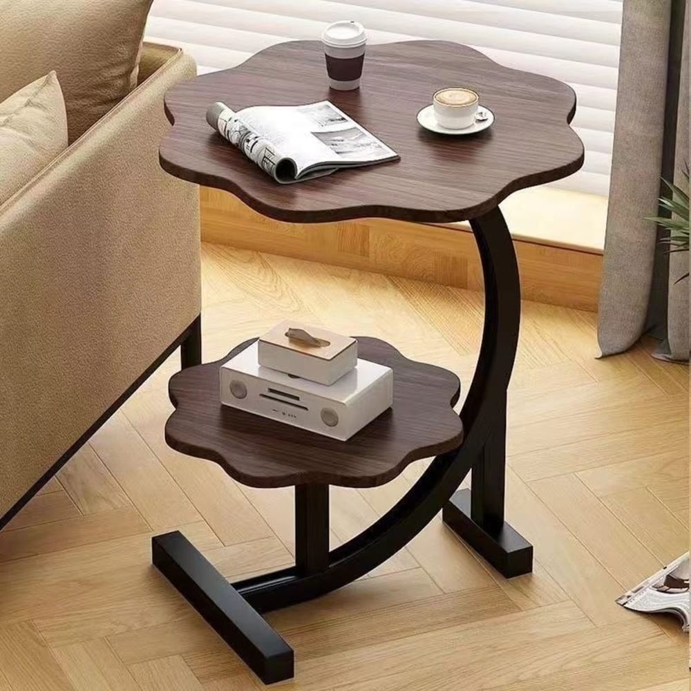 Brown top Nordic side stool 