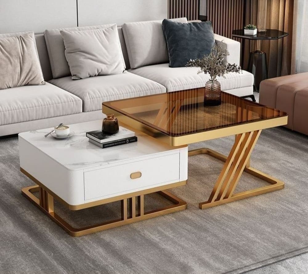 Luxury drawer 2in1 center table 