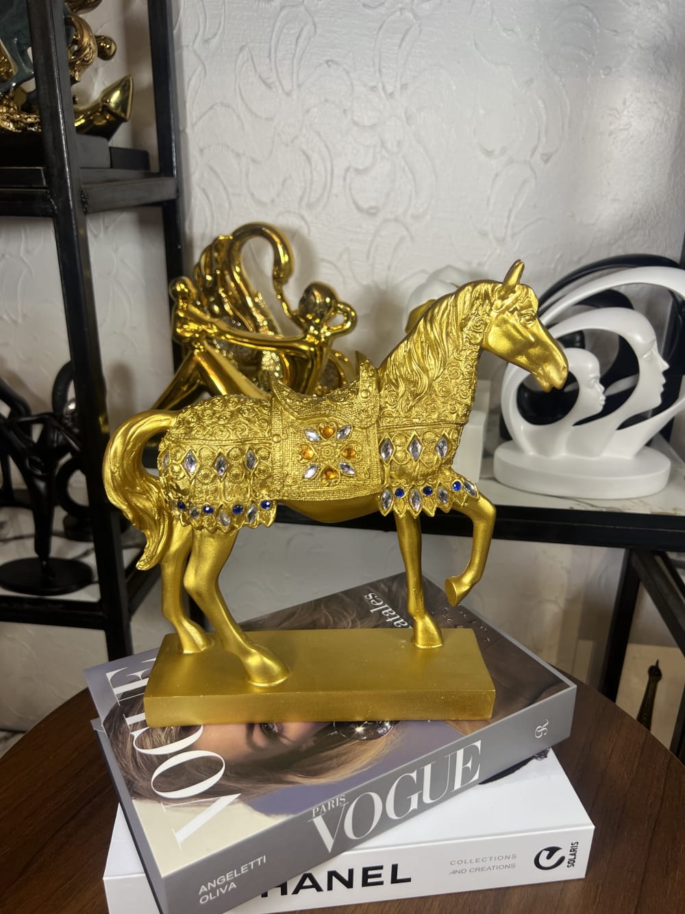 Luxury stoned horse figurine  view 2