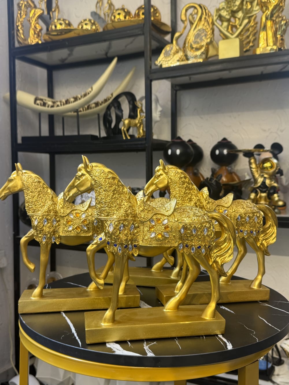 Luxury stoned horse figurine 