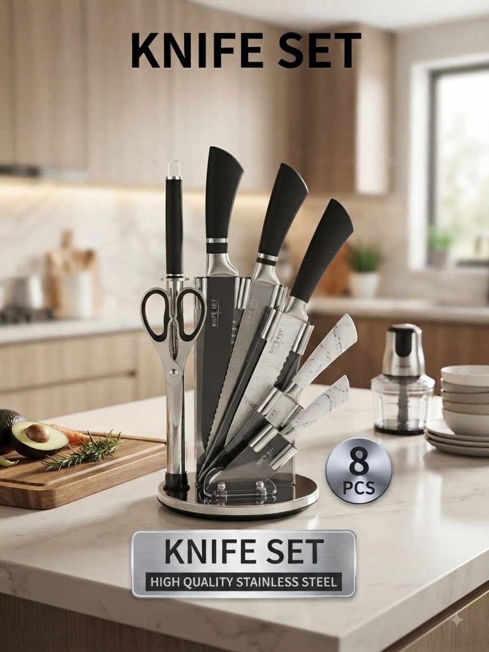 Luxury 8pcs cutlery sets 