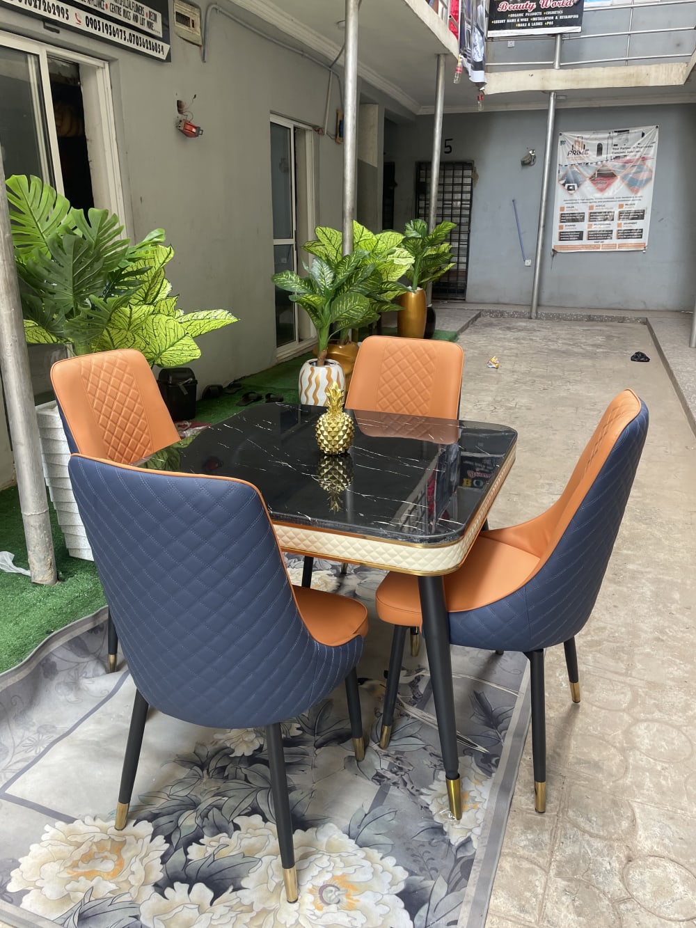 Luxury Italian marble dining sets  view 2
