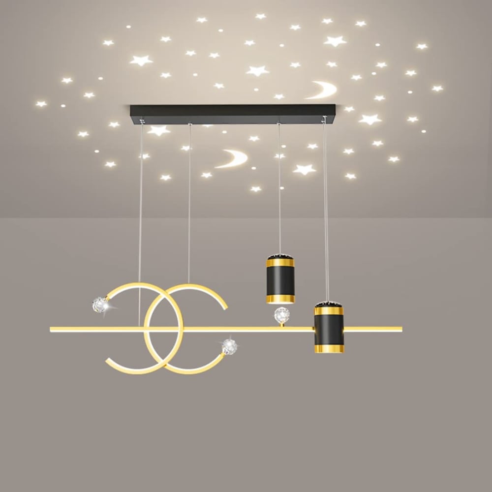 Luxury straight base led chandelier 