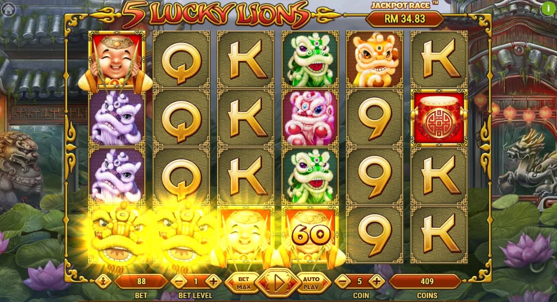 lucky lion fish slot machine game