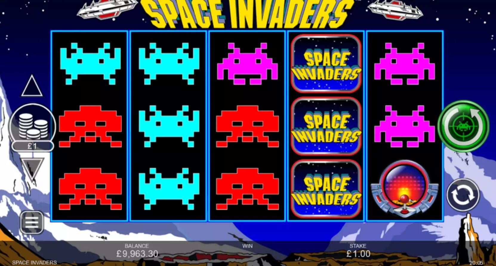 betfair casino free spins space invaders