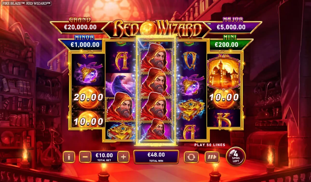 Play Red Wizard Slot Online, No Wagering