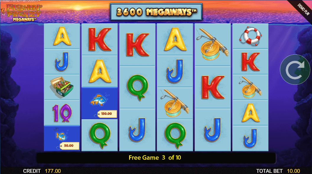 fishin frenzy megaways slot free spins