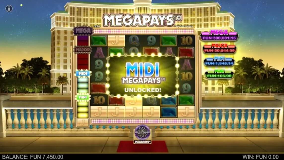 who wants to be a millionaire megapays slot megapays feature