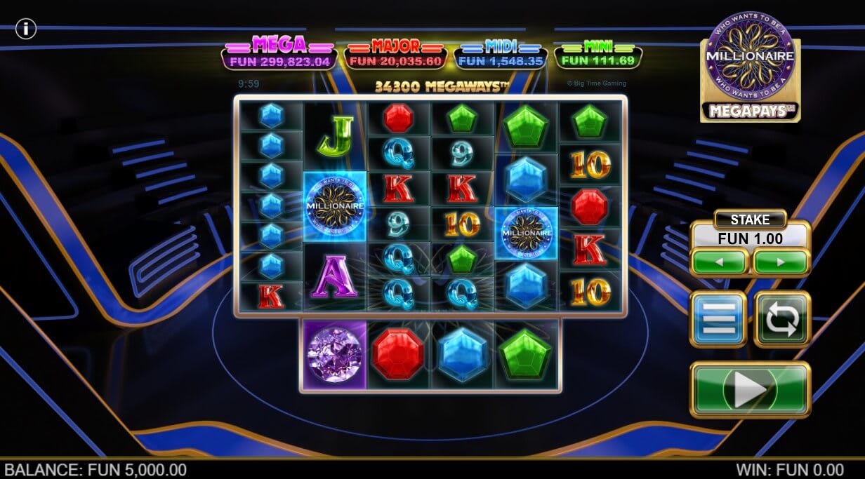 who wants to be a millionaire megapays slot