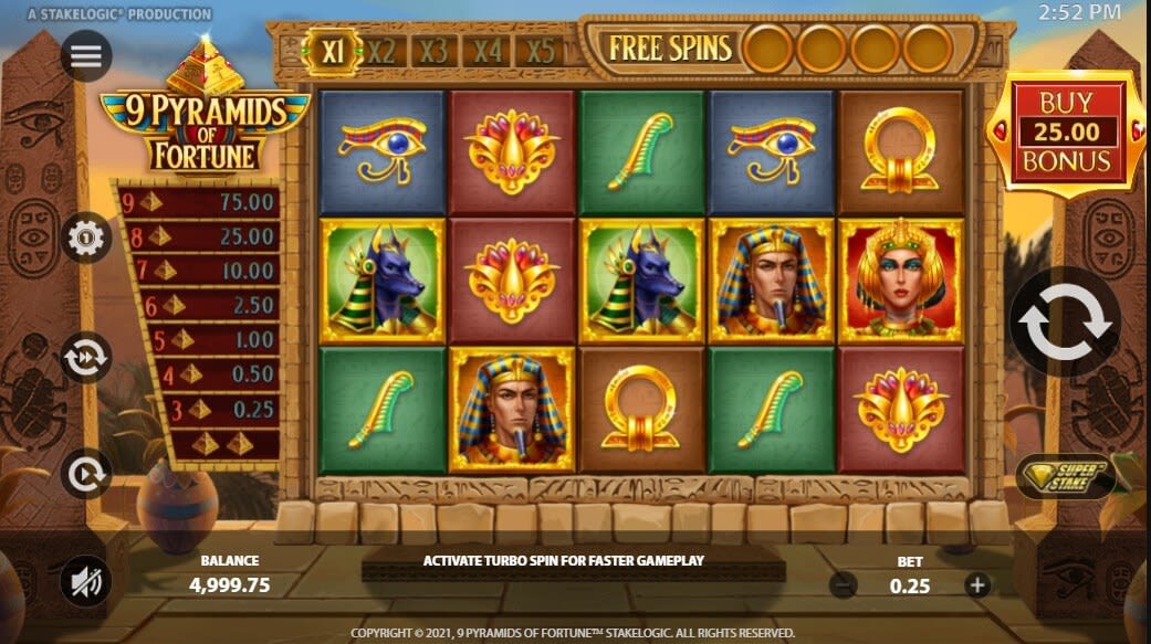 9 pyramids of fortune slot stakelogic
