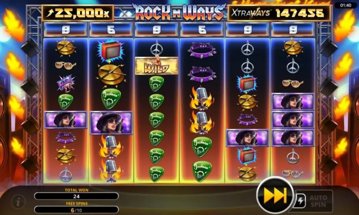 rock n ways xtraways slot free spins feature