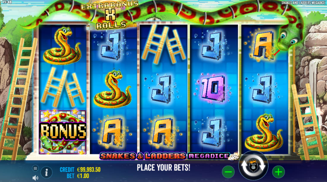 Snakes and Ladders Megadice Slot Machine - Jogar Grátis