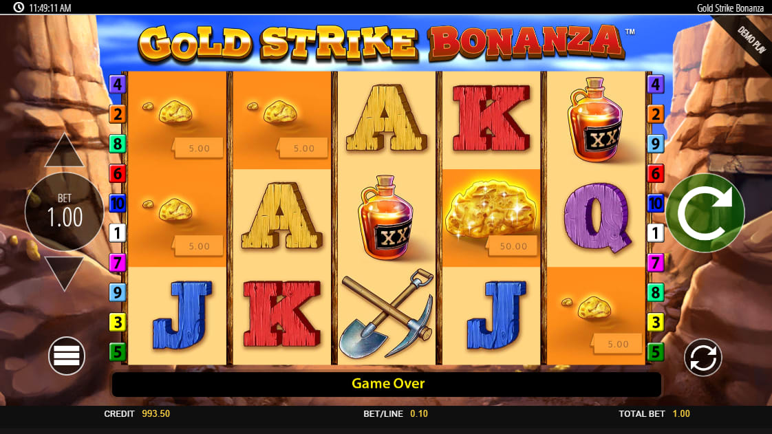 Gold Strike Bonanza Slot by Blueprint Gaming - Play For Free & Real