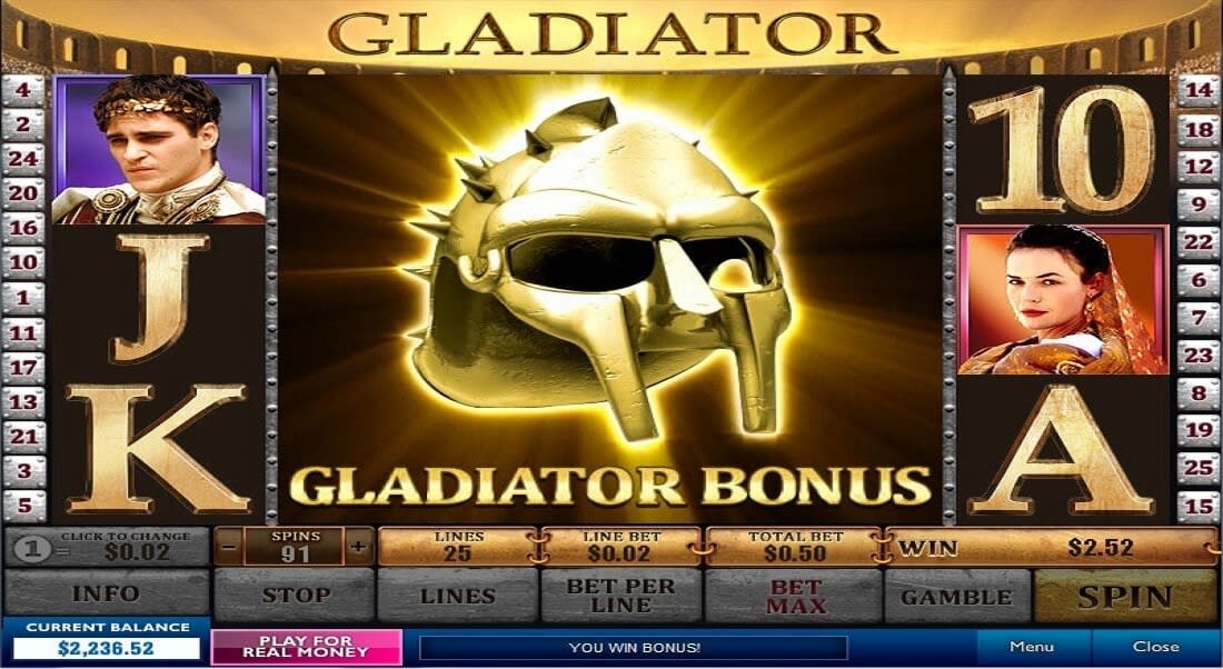 gladiator slot gladiator bonus